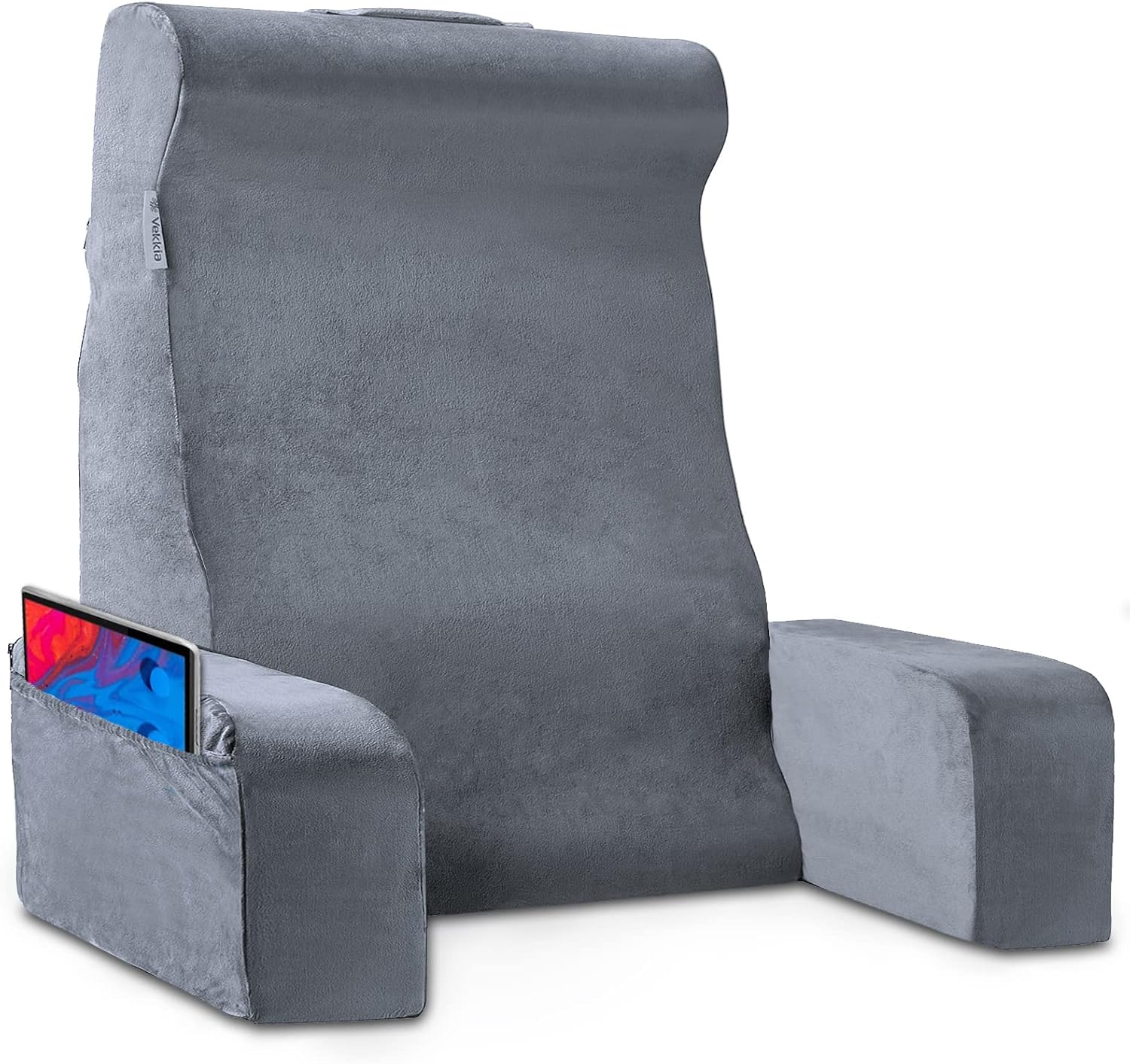 Vekkia Large Lightweight Bed Reading Pillow, Back Support Pillow for Sitting up in Bed, New Rest Chair Pillow for Relaxing, Reading, or Watching TV -24in