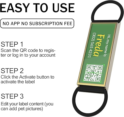 Miniatura 3 de Etiqueta de perro deslizable con código QR, etiquetas de perro personalizadas para mascotas, etiquetas de nombre de perro personalizadas, etiquetas