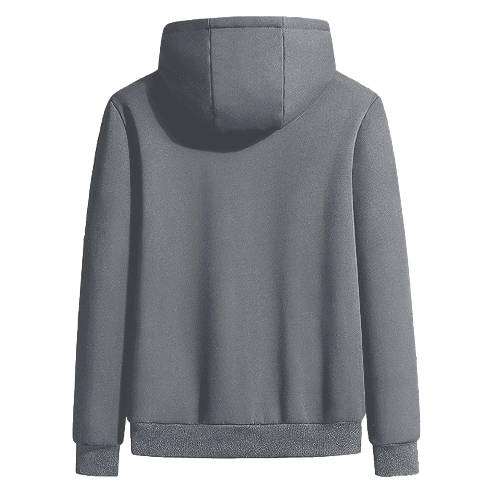 Hombre Invierno Conjunto de Chándal de Algodón con Forro Polar Chaqueta con Capucha y Pantalones Deportivos con Bolsillos con Cremallera