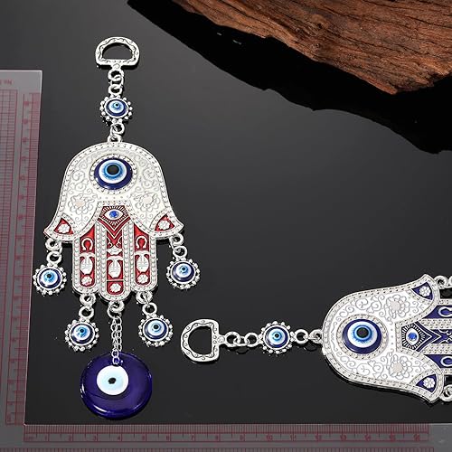 Miniatura 4 de Decoración creativa hecha a mano con talismán de mano santa de Fátima y herradura de ojo malvado, dije de buena suerte, oficina, decoración de 1pc