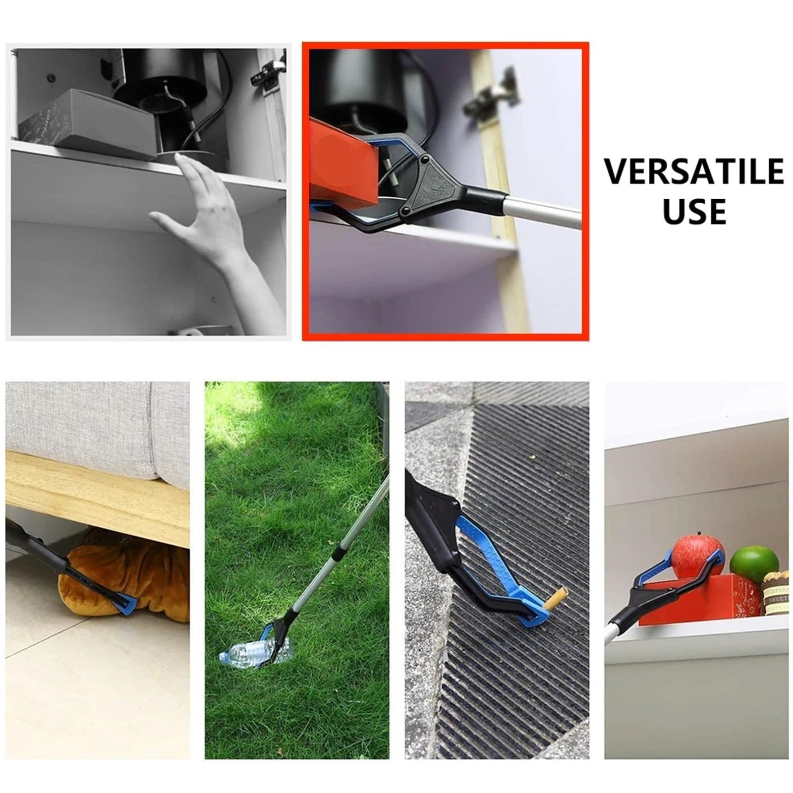 Herramientas de agarre plegables, extensor alcance garra largo y práctico, herramienta asistencia plegable for personas mayores for recoger basura Para Recoger Basura