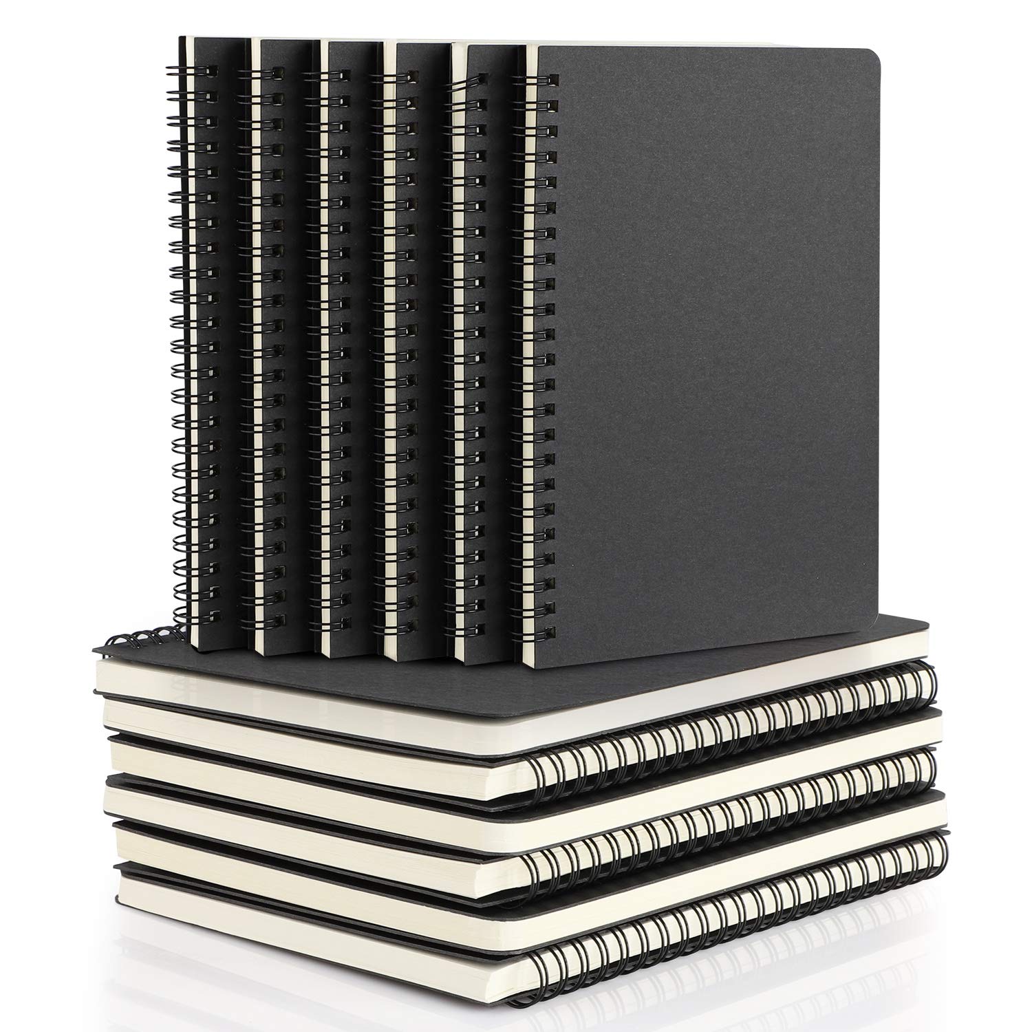 EUSOAR Spiral Notebook, A5 12packs 5.5"X8.3" 120 Pages Lined Travel Writing Notebooks Journal, Memo Notepad Sketchbook, Students College Office