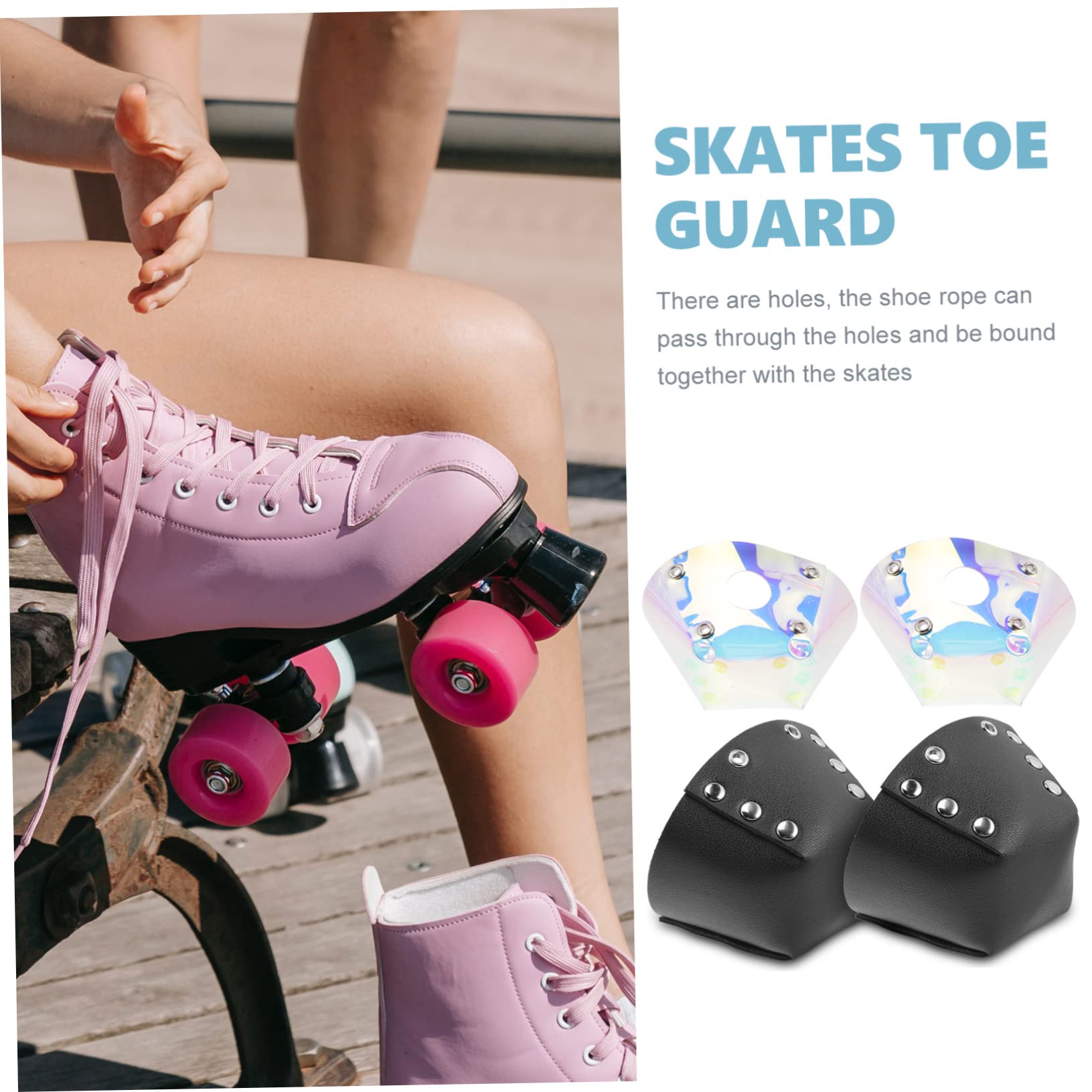 UPKOCH Skates Zehenschutz Rollschuhe Toe Caps Schutz Für Skates Schwarz Und Bunt Für Zusätzlichen Schutz Und Langlebigkeit Schlittschuhe