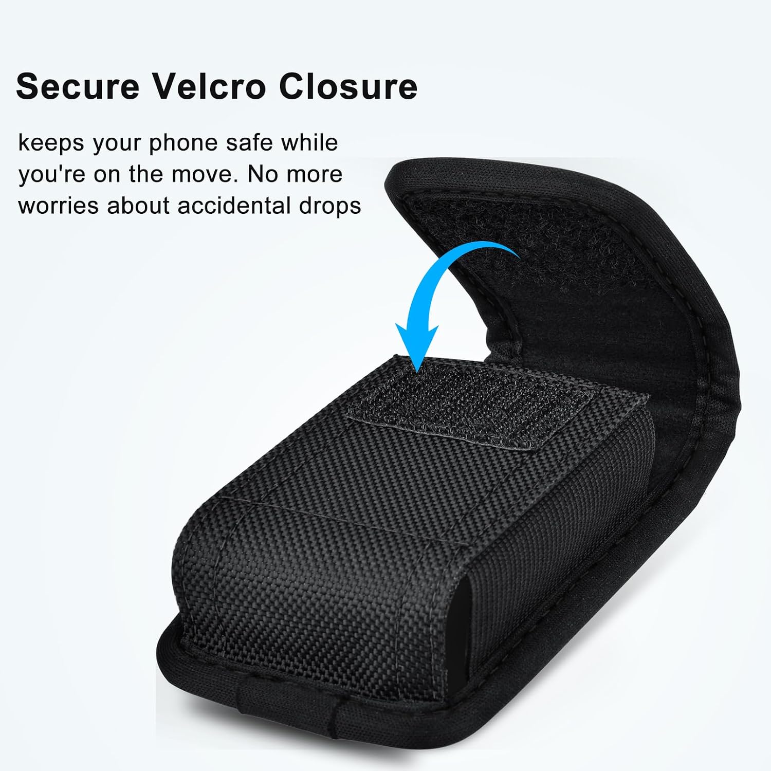 ykooe Nylon Belt Clip Holster Compatible with Nokia 2720 2660 2760 2780, Alcatel Go FlipV, MyFlip, Quickflip, TCL Flip2, Cingular Flip Phone, Black