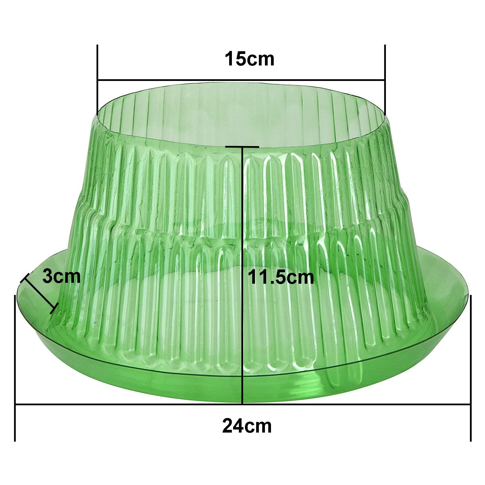 10 Pezzi Collari Anti-Lumache per Orto con Bordo 45° - Anelli Protezione Piante da Insalata, Pomodori e Cavoli, Materiale Resistente UV/Antipioggia, Senza Chimici e Riutilizzabile, Ø24cm