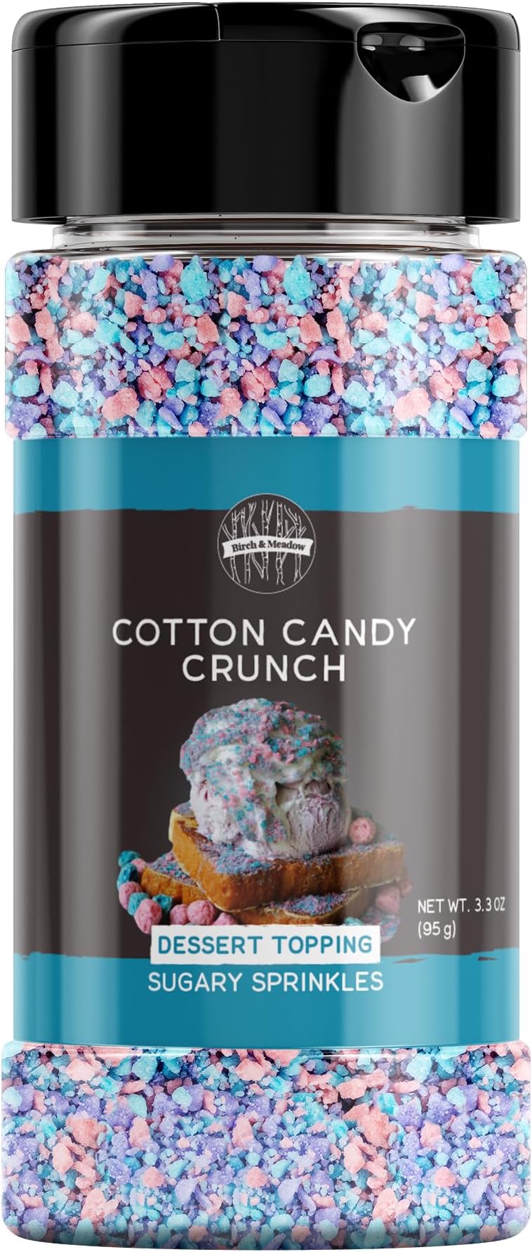 Birch & Meadow 5 Tbsp of Cotton Candy Crunch, Ice Cream Topping, Dessert Topper