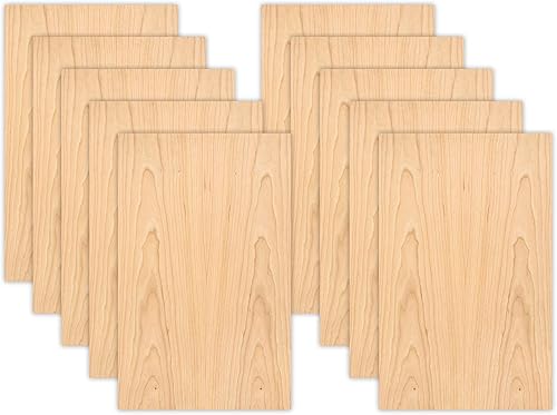 10 hojas de cereza de 18 x 24 pulgadas, núcleo de MDF, 18 x 24 pulgadas, grado A1 de alta calidad, de una cara, lista para Glowforge, sin terminar.