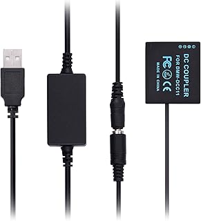 Galori DMW-DCC11 USB Power Kit Acoplador DC Bateria fictícia Substituir bateria DMW-BLG10 / BLE9 com USB DC Conversor Cabo de alimentação Única entrada USB compatível com GF3 GF5 GF6 GX7