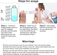 Vista 6 de Yimin Ear Wax Remover - Ear Wash Kit for Adults - Ear Irrigation Water Cleaner Kit, Ear Cleaning Kit Wax Remover Tool Ear Flushing System