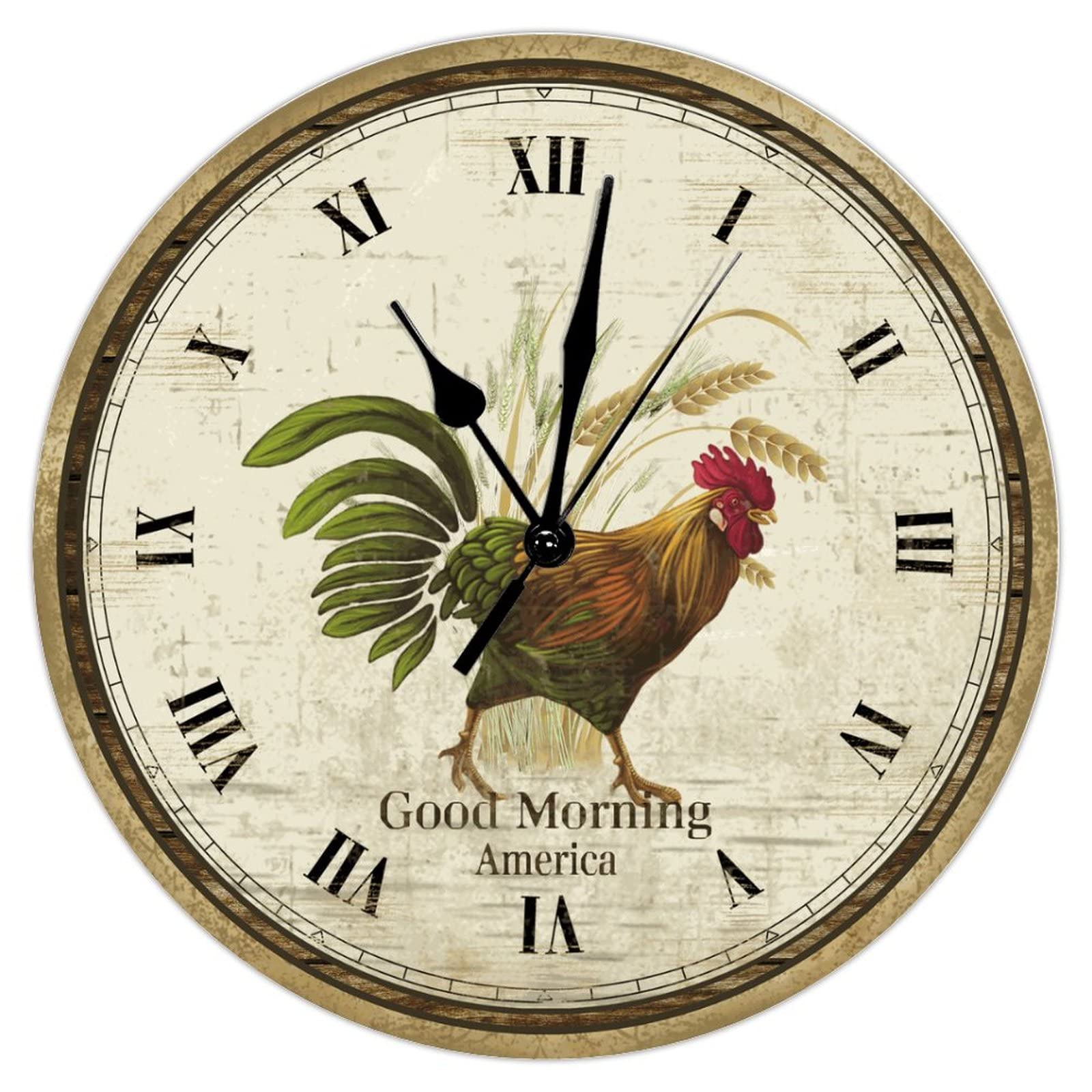 Horloge murale silencieuse sans tic-tac en bois mécanisme quartz fluide pour chambre