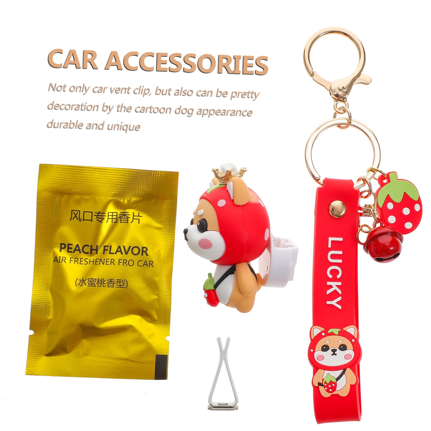 iplusmile 3pezzi Diffusore Per Auto Clip Decorazione Divertente Forma Di Cagnolino Per Bocchetta Aria Profumatore Per Interni Auto Ufficio e Bagno