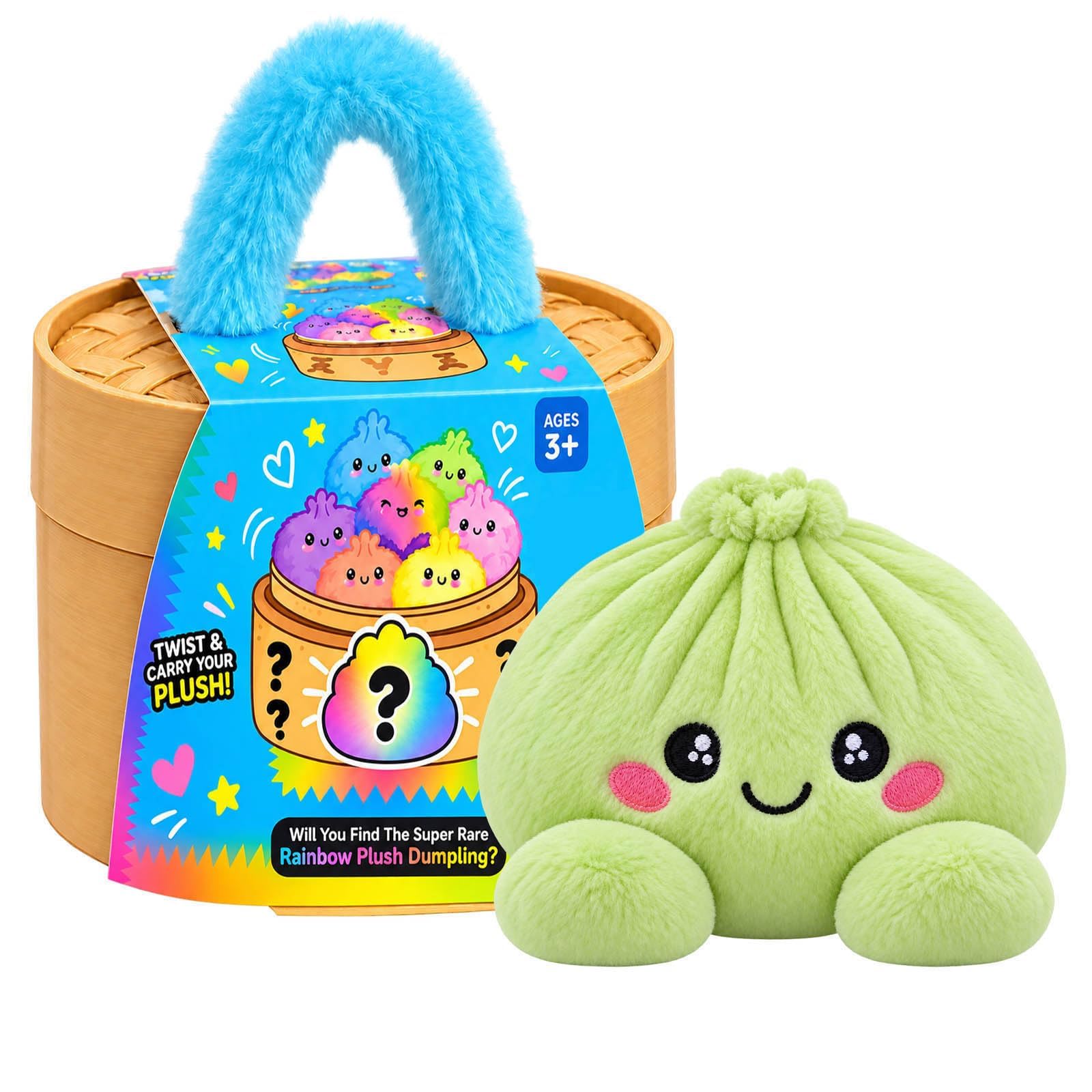 Cute Plush Stuffed Dumpling Big Rainbow Soft Steamed Bun Pillow (#D)