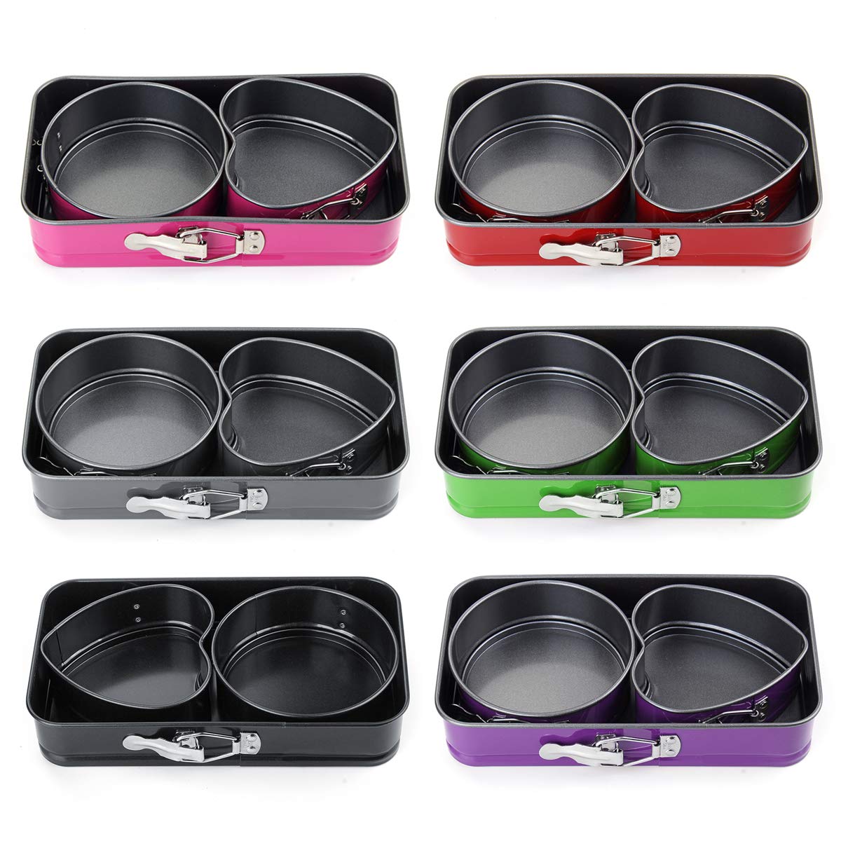3Pcs Mini Bandeja Antiadherente Para Hornear Molde Para Hornear Bandeja Para Sándwich De Molde Para Hornear De Cocina - Gris