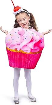 Dress Up America Cupcake Costume For Kids - Sugar Sweet Pink Cupcake  Costume (Toddler 4/Small 4-6) : Clothing, Shoes & Jewelry