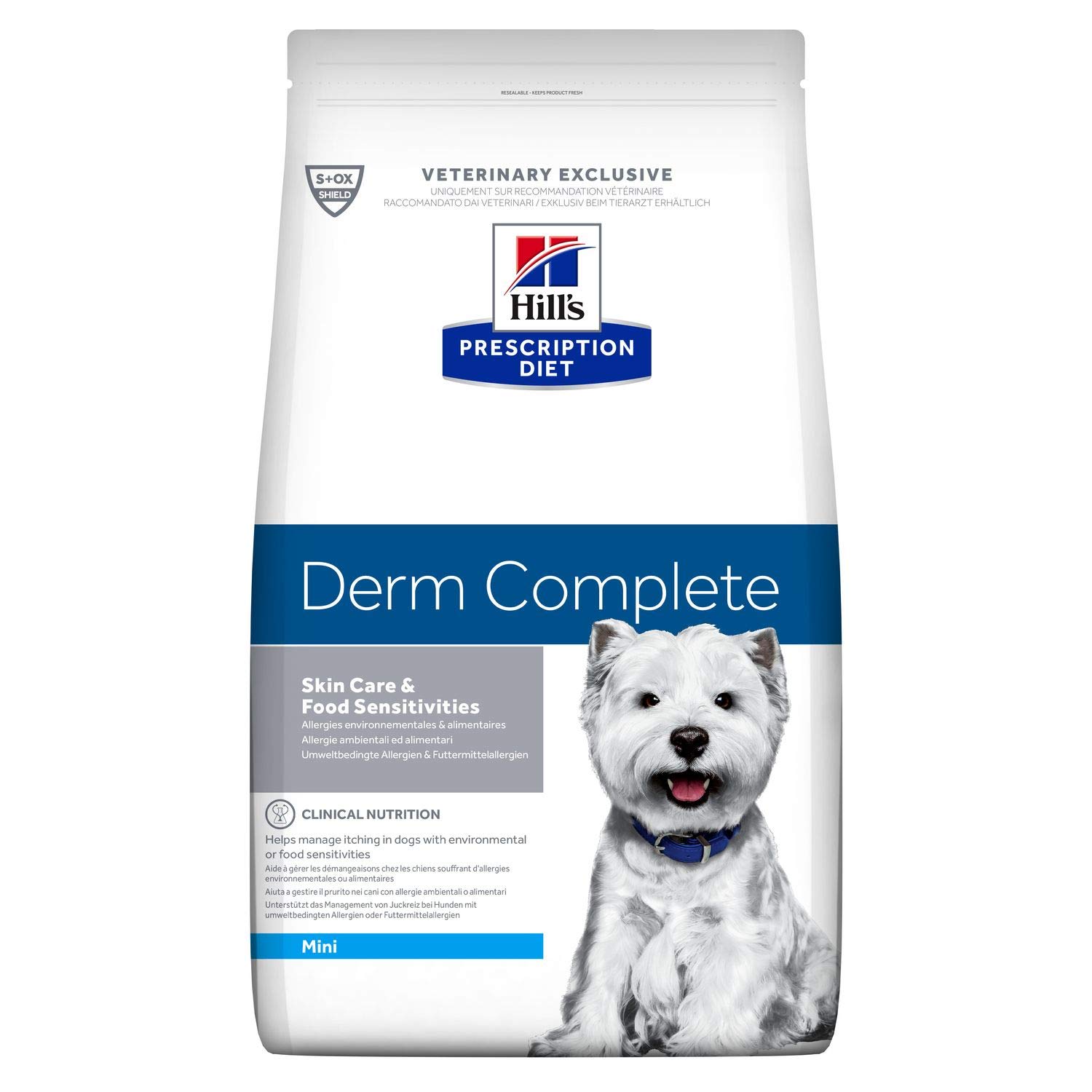 HILL'S 052742038797 HPD Canine DERM Complete Mini 6KG, Plástico