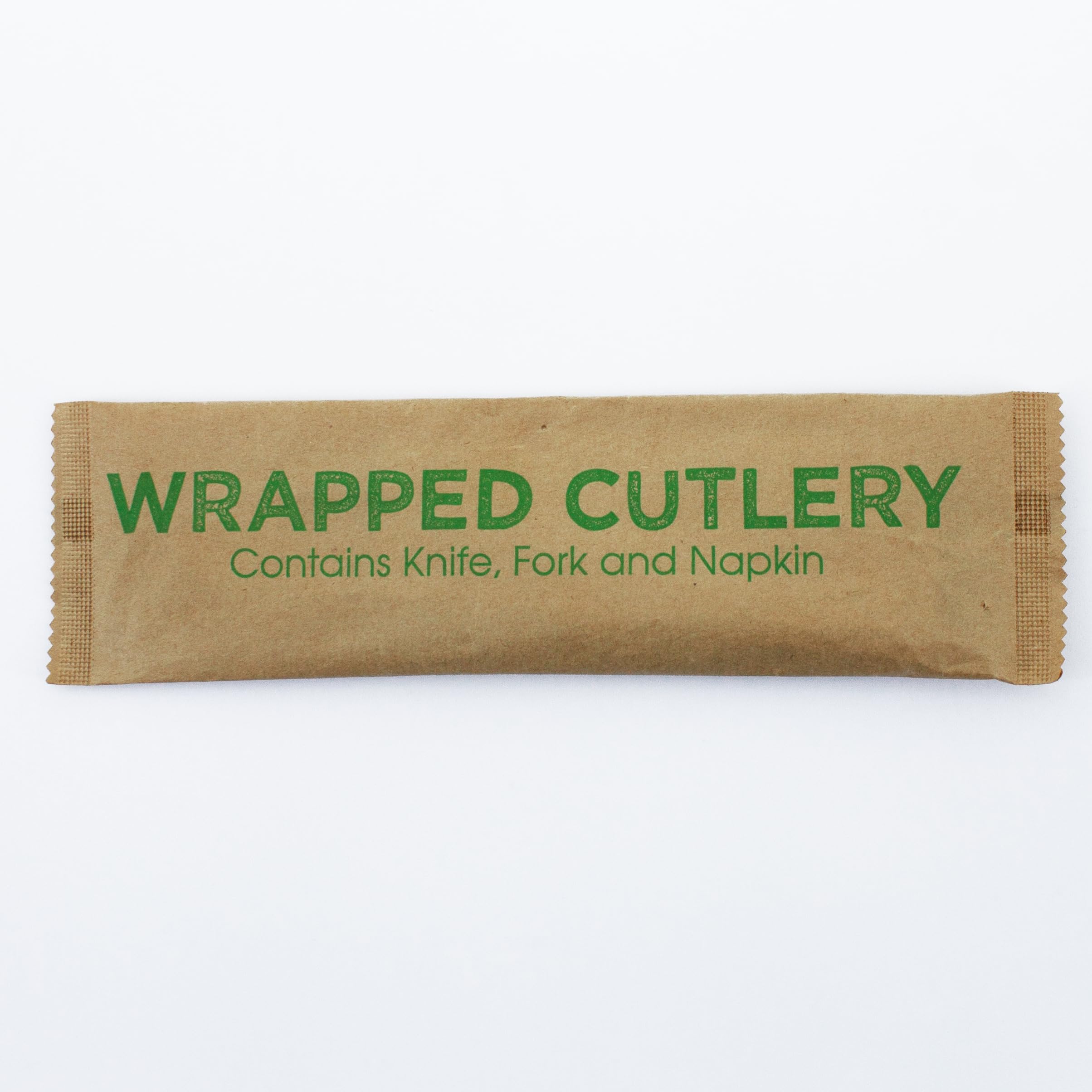 Caterpack Enviro Range Set di posate confezionate, realizzate in legno di betulla di provenienza sostenibile, compostabili e biodegradabili, ogni set contiene coltello, forchetta e tovagliolo