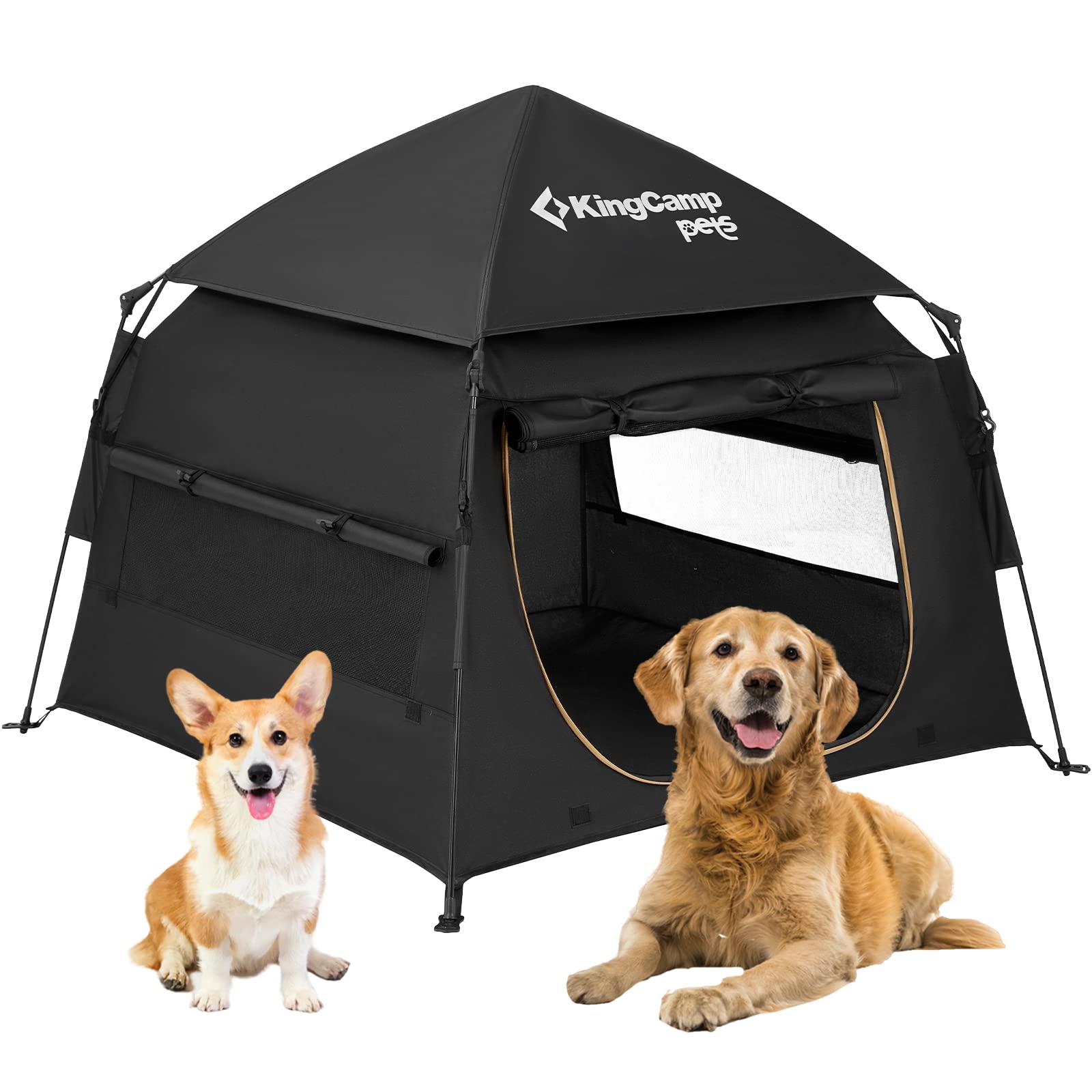 KingCamp Foldable Pet Playpen - Portable Dog Tent for Small to Medium Dogs, Puppy Play Pen with Carrying Case, Indoor/Outdoor Pet Playpen