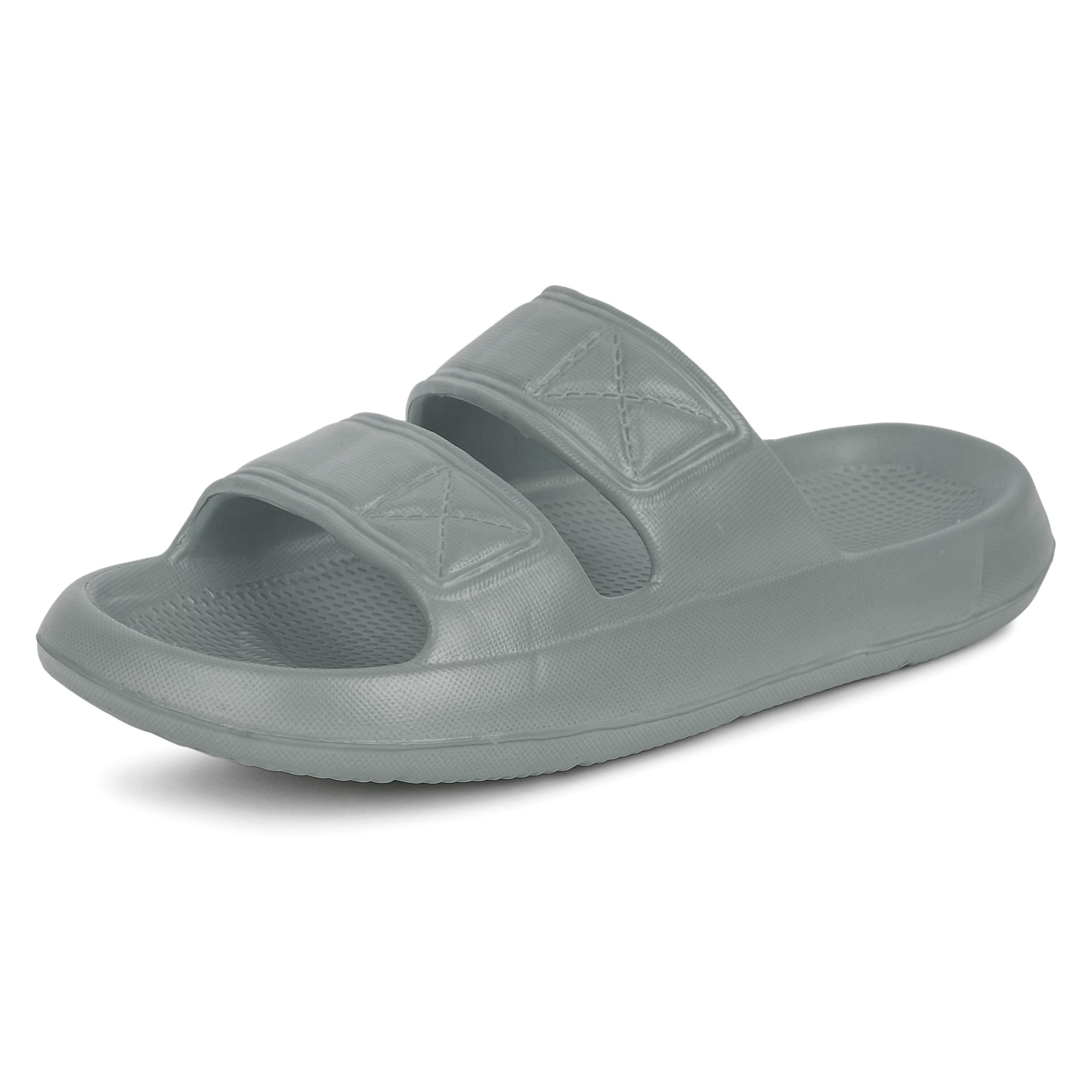 TieFit Mens and Womenss Super Soft Home, Beach, Bathroom, Outdoor Slide Slippers, Anti-Slip Thick Sole, Ergonomic Thick Sole Sandals Slider (Grey, numeric_9) (B0B6PPNX2X) Amazon Price History, Amazon Price Tracker