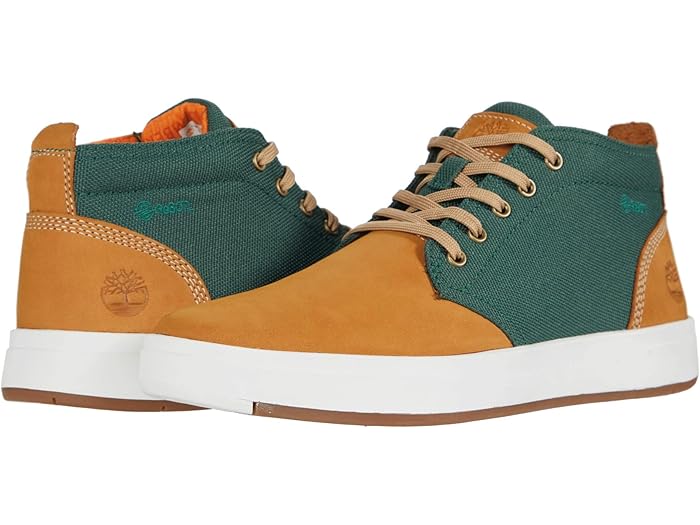 davis square leather and fabric chukka