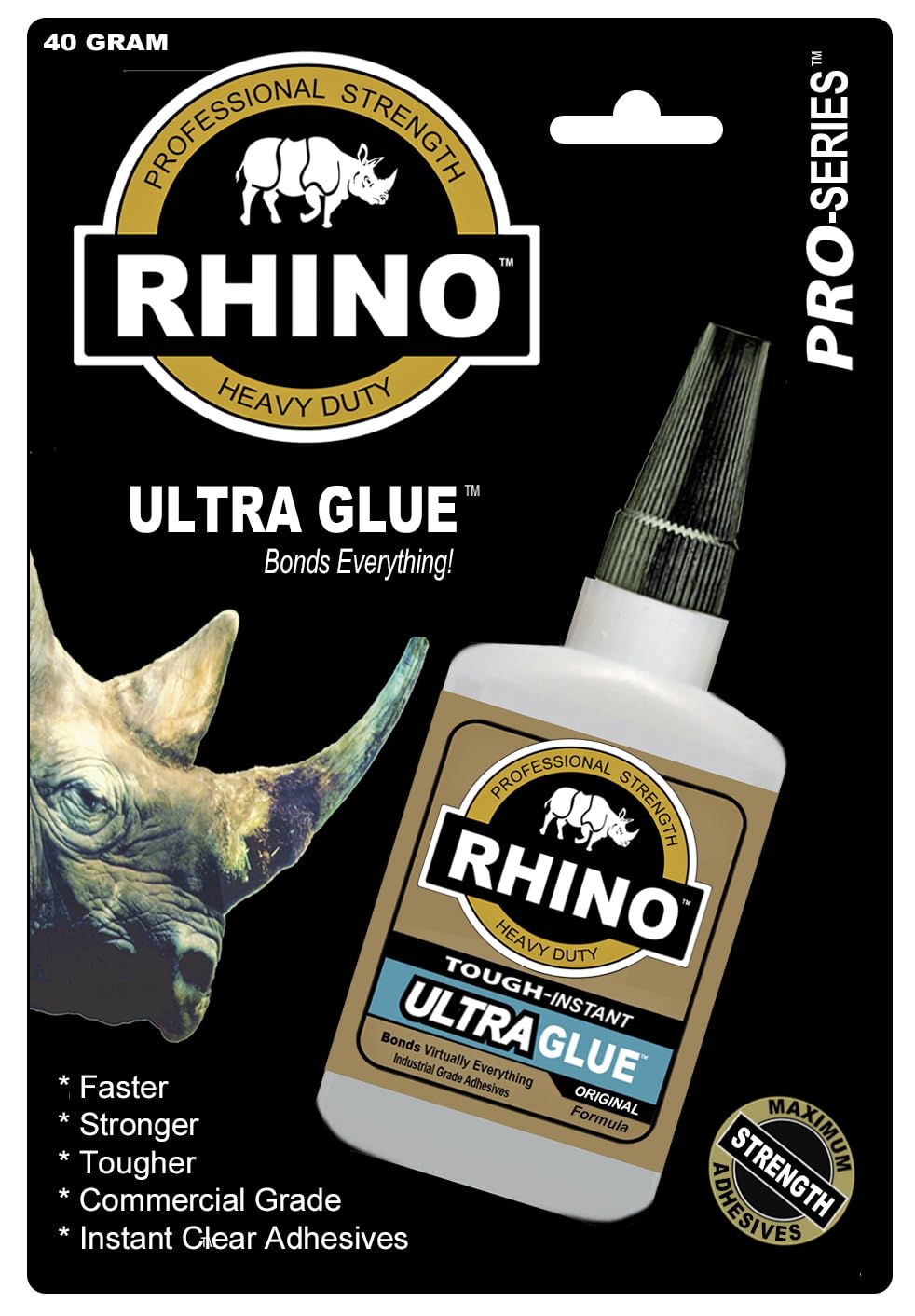 Rhino Glue, Heavy Duty 40 Gram Clear