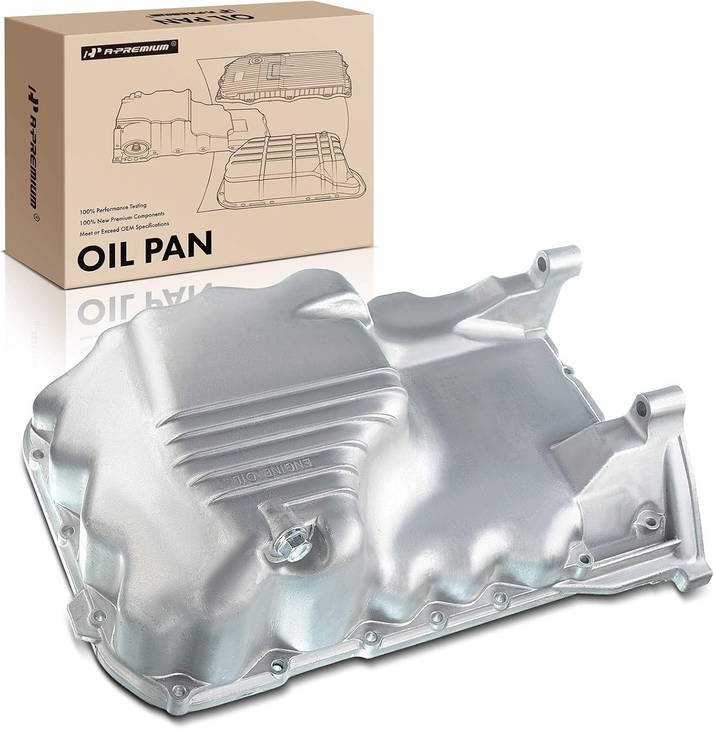 A-Premium Engine Oil Pan Sump with Drain Plug Compatible with Honda Accord 1998-2002, Odyssey 1999-2004 & Acura CL 1997-1999, TL 1999-2001, Replaces 11200-P8A-A00, 11200-P8F-A00