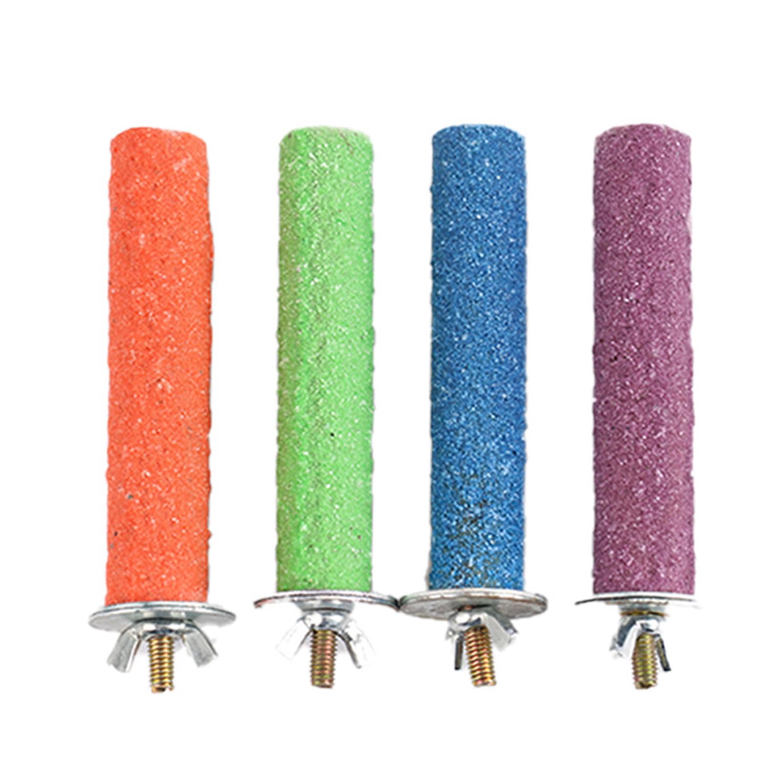 Rissunkv Percha para Jaula de pájaros, Palo de pie para pájaros | de Soporte Esmerilado para Jaula de Loros | Juguete de Perca para afilar Garras en Jaula para cacatúas, periquitos, Loros