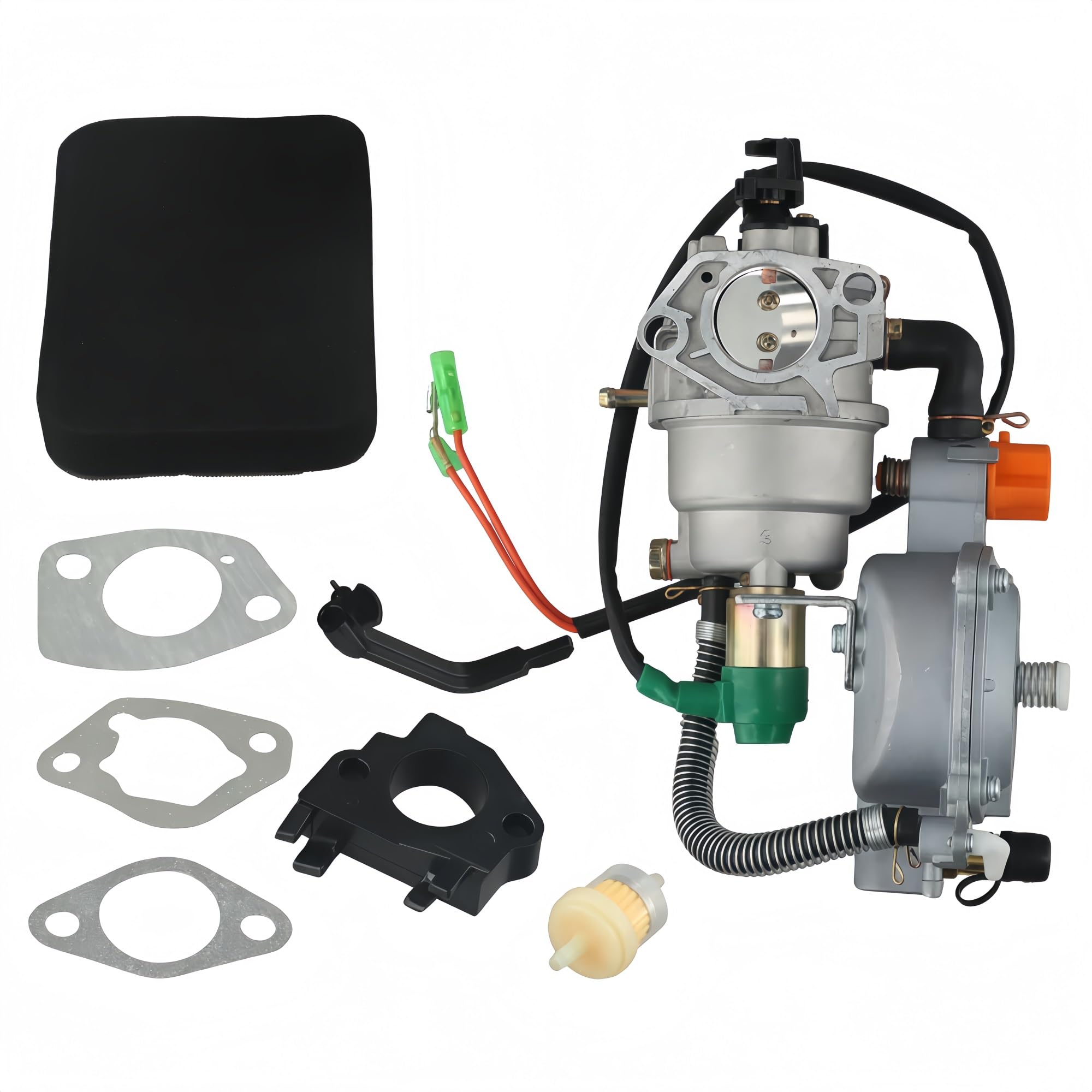 Carburador Kit de carburador conversión NG combustible dual para generadores 4,5 KW a 10, herramienta eléctrica jardín