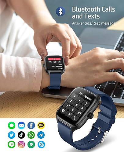 Miniatura 4 de Smart Watch for Men(AnswerMake Call),1.96" HD Waterproof Smartwatch,100+ Sport Modes Fitness Activity Tracker,Heart RateSleep MonitorPedometer,Smart