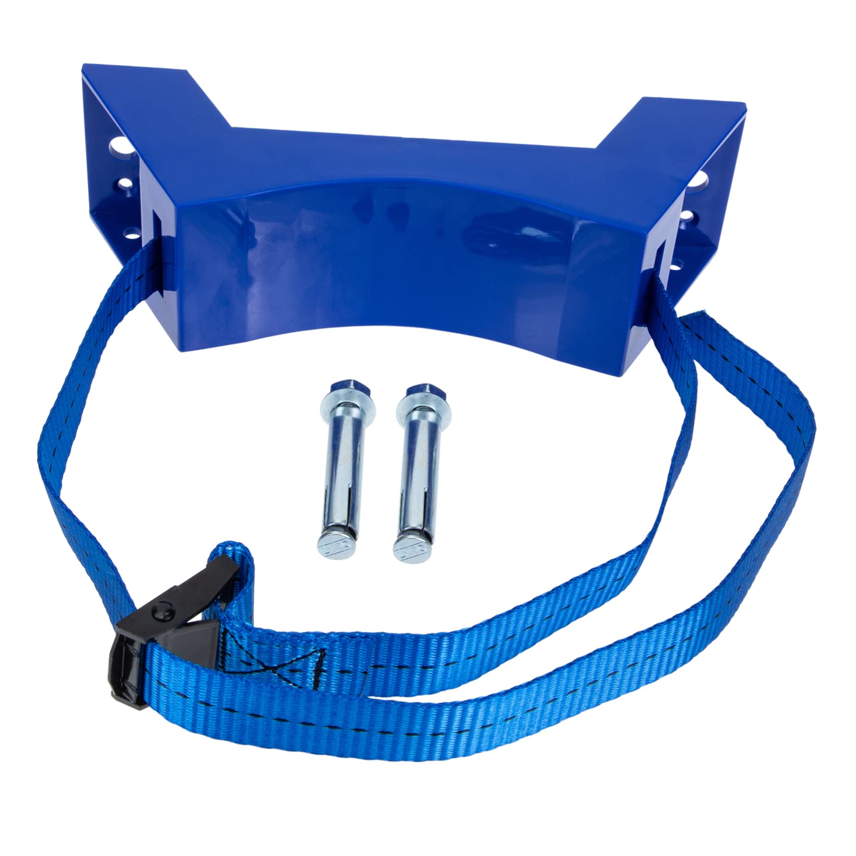 OKUMEYR 1 Set Gas Cylinder Holder Cylinder Nitrogen Tank Bracket Propane Tank Holder Bracket with Screws Cylinder Stand Gear Carbon Dioxide Tank Bracket Drive Wall Mounted Holder Blue Abs