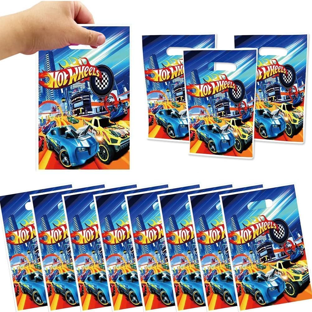 Hot Wheel Party Bags Gift Bags 30Pcs Plastic Candy Bags For Themed Birthday Party Favor Decorations Supplies