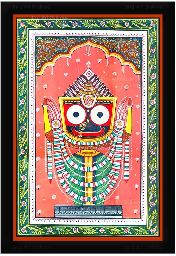 Braj Art Gallery Lord Jagannath Pattachitra Painting Photo Frame Size