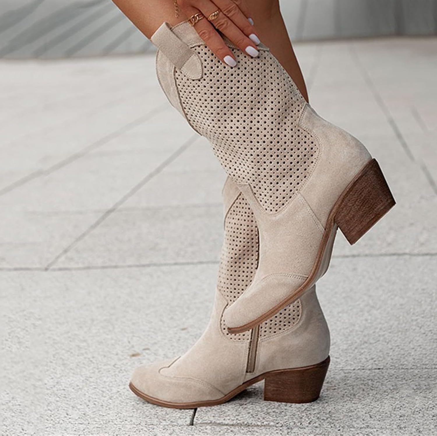 Motorradstiefel Westernstiefel Damen Mit Absatz Kaufe Metallabsatz