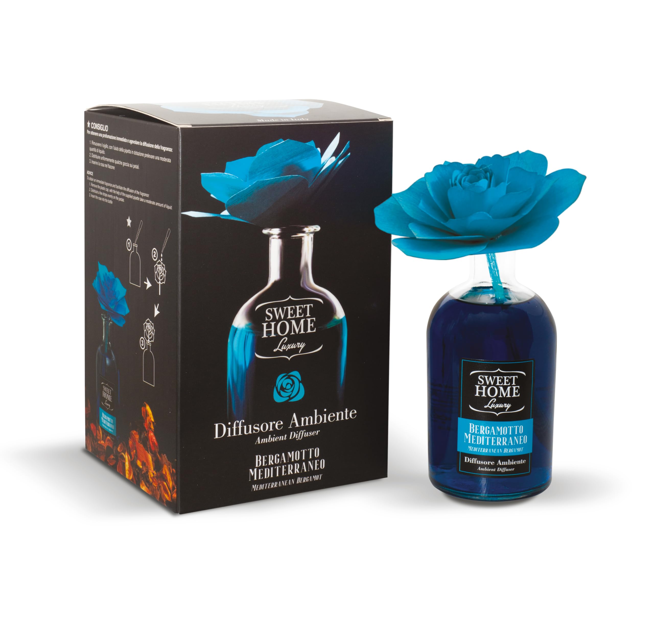 Mediterranean Bergamot Luxury Ambient Fragrance 250ml with Reed Diffuser