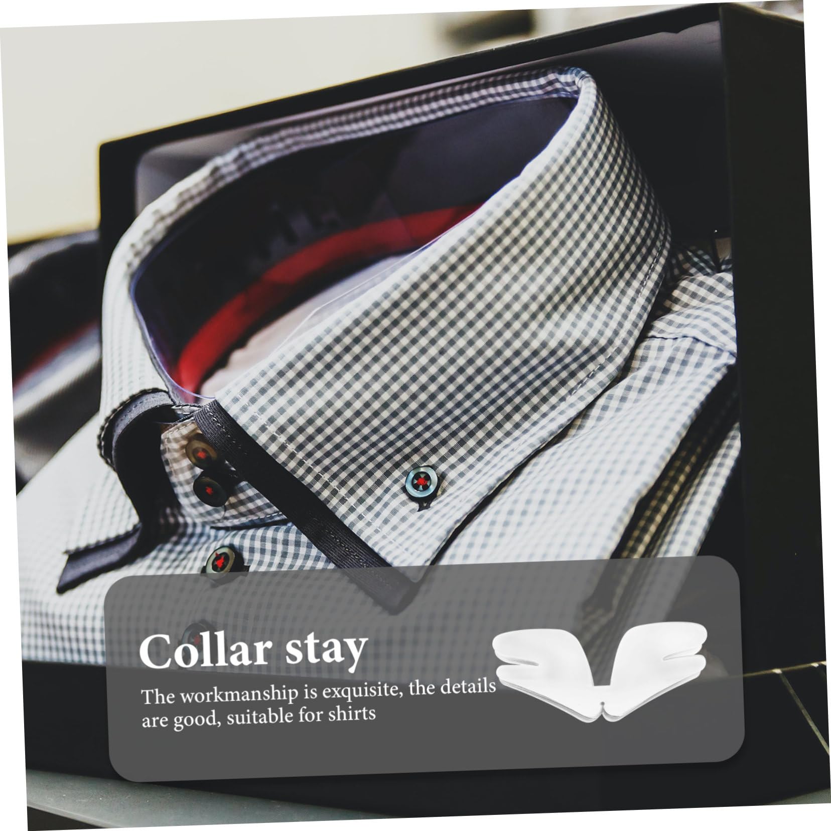 Beaupretty Lápiz De Cuello De Camisa Estancia De La Camisa Refuerzo Cuello Permanece Para Los Hombres Soportes De Collar De Plástico Columnante El Plastico