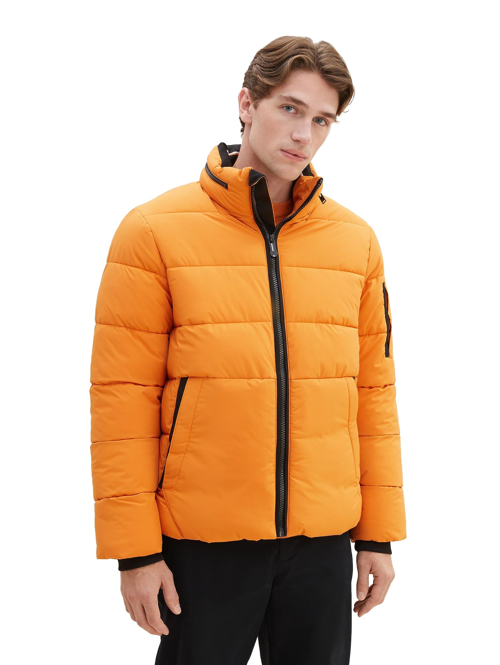 TOM TAILOR Herren Puffer-Jacke mit abnehmbarer Kapuze