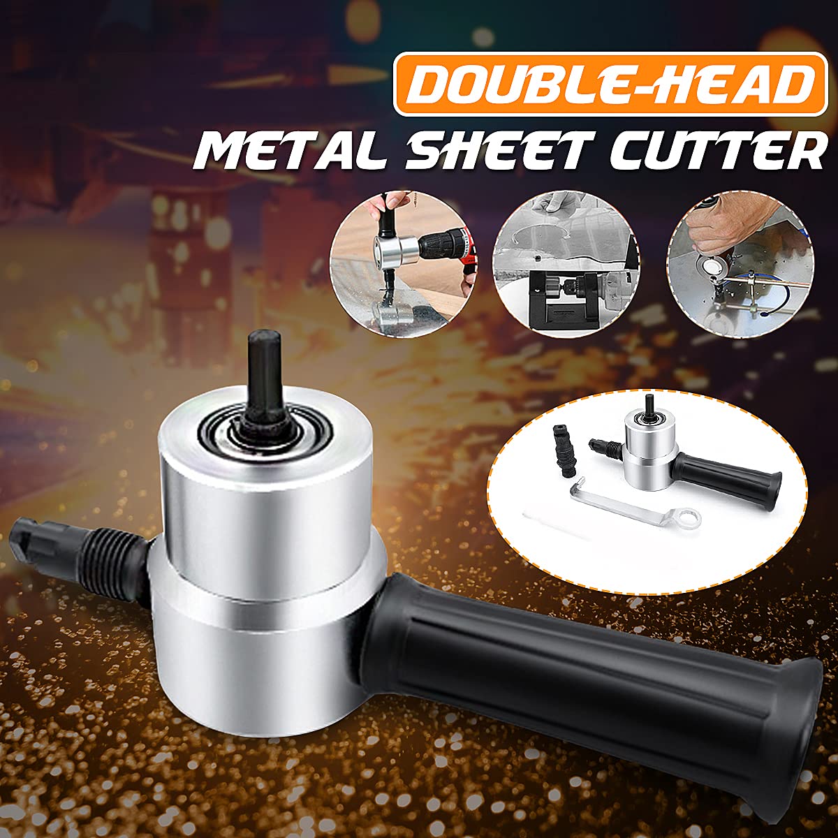 Nibbler Cutter 360 Gradi Regolabile Power Drill Kit Strumenti di Taglio