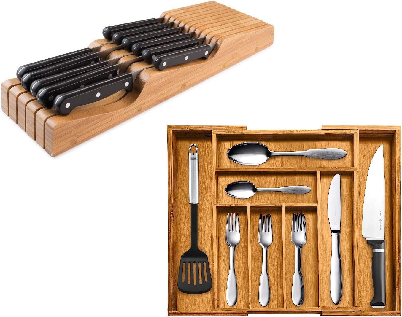 Bellemain Drawer Organization Set Knife Holder Block and Utensil Organizer