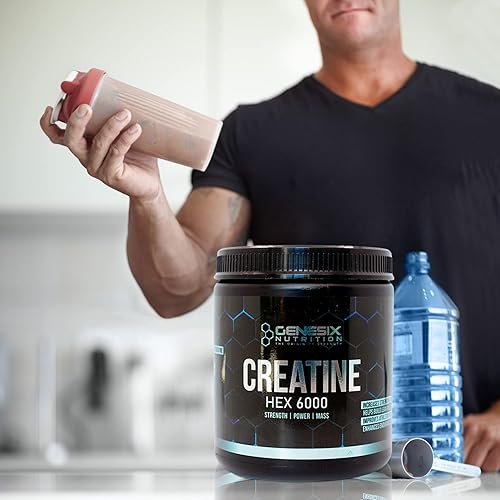 Miniatura 7 de HEX 6000 - Suplemento de entrenamiento de monohidrato de creatina | Mejora la fuerza y acelera las ganancias musculares | Más energía durante el