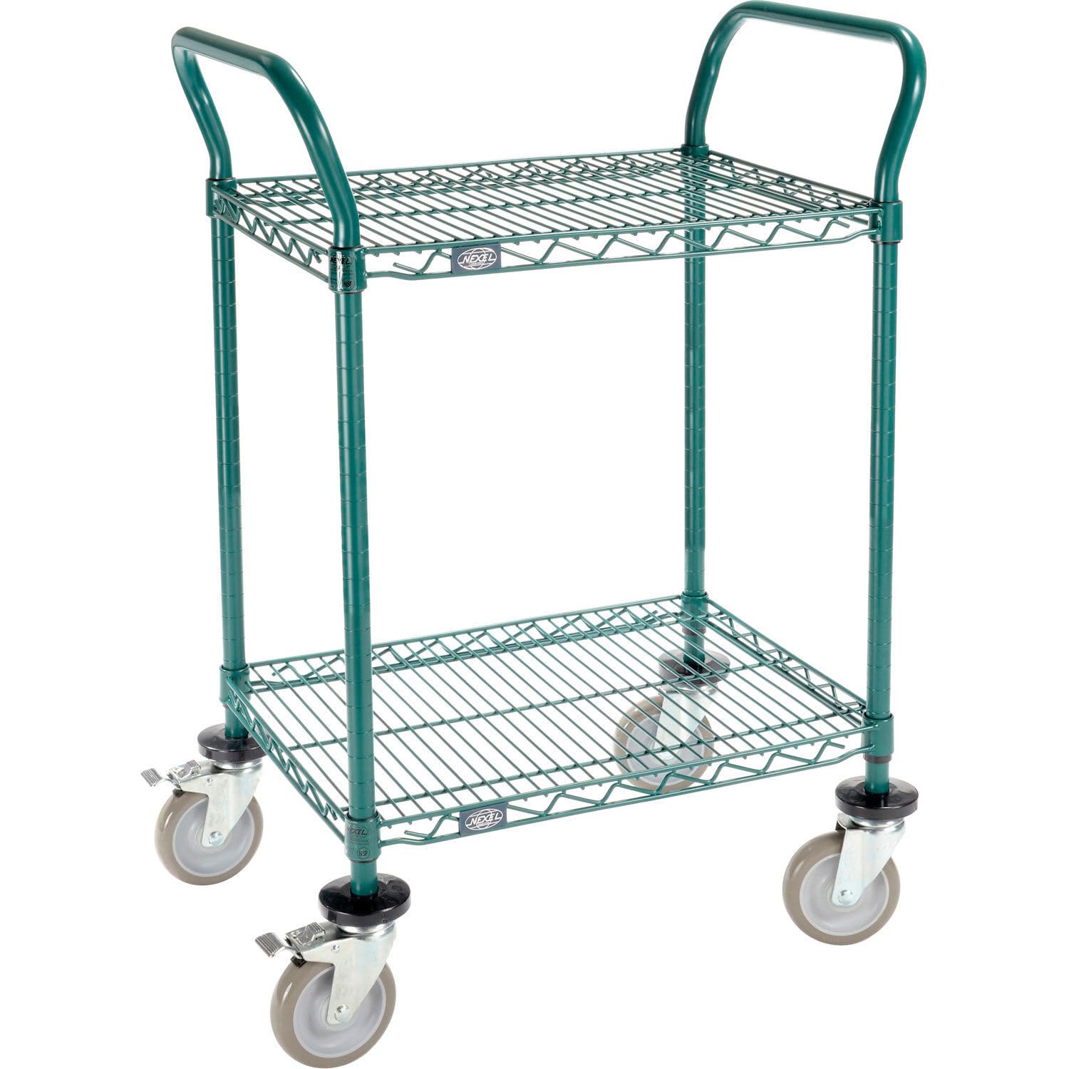 Utility Cart by Nexel – Steel, Green Epoxy, Model 1824P2GB