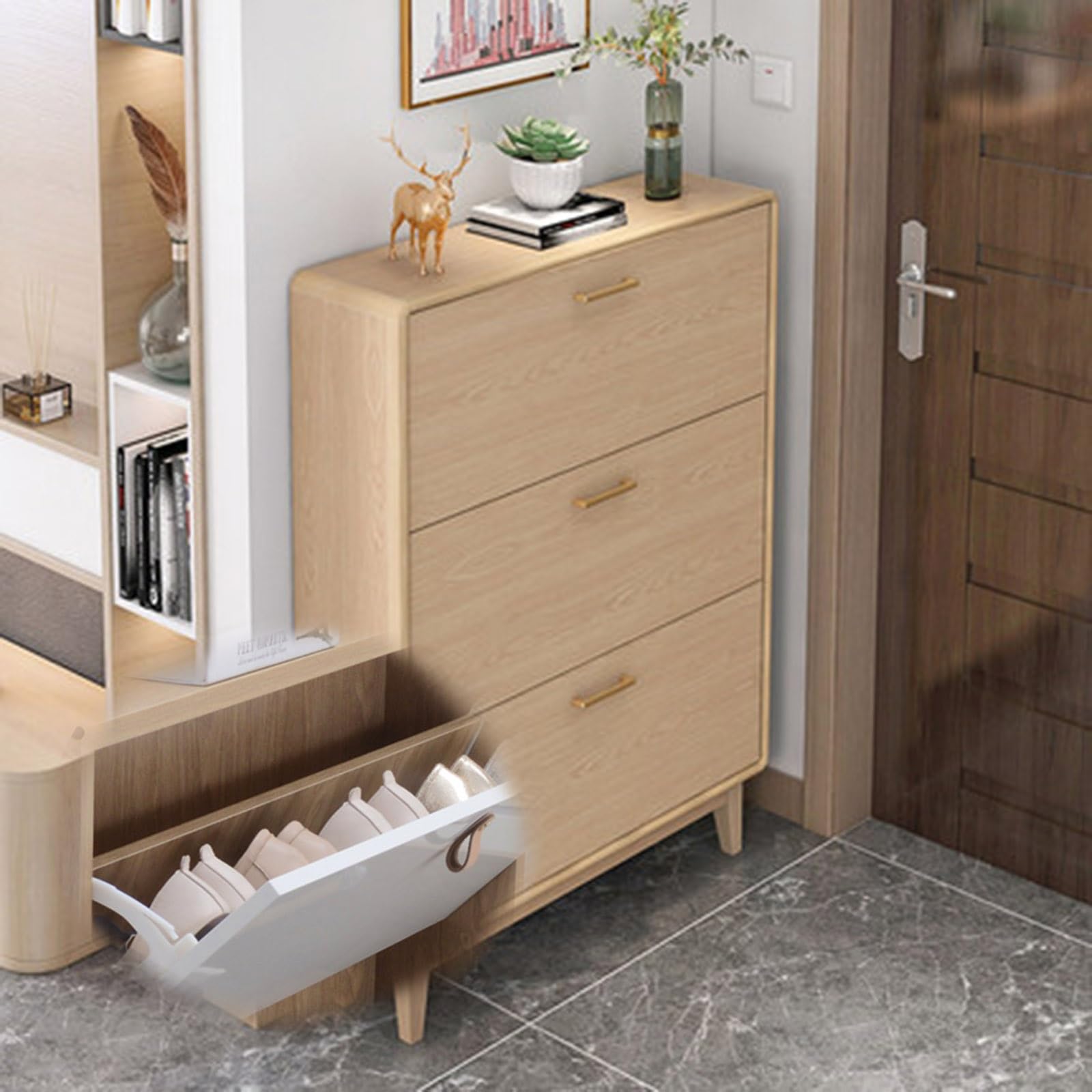 Organisateur chaussures et étagère rangement armoire gain de place