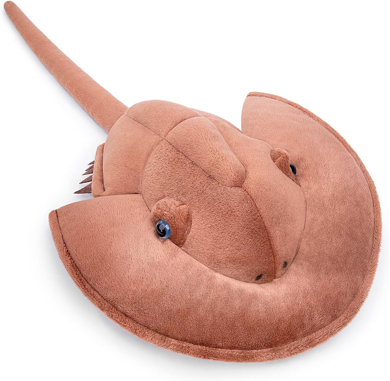 ZHONGXIN MADE Simulation Tri-Spine Horseshoe Crab Stuffed Plush Toy- Real Life Lifelike Sea Limulus Animals Tachypleus Tridentatus Fish Plushie Toys Figu Plush Dolls Gifts for Kids,18inchs