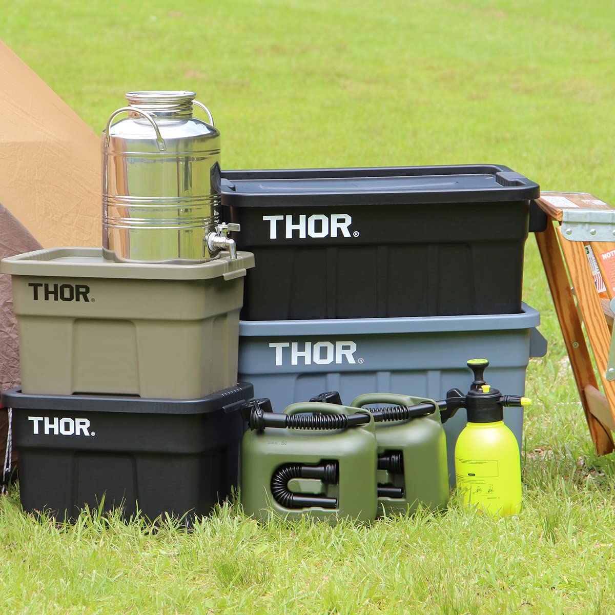 Amazon | トラスト THOR ラージトート【53L/レッド】コンテナ ボックス 
