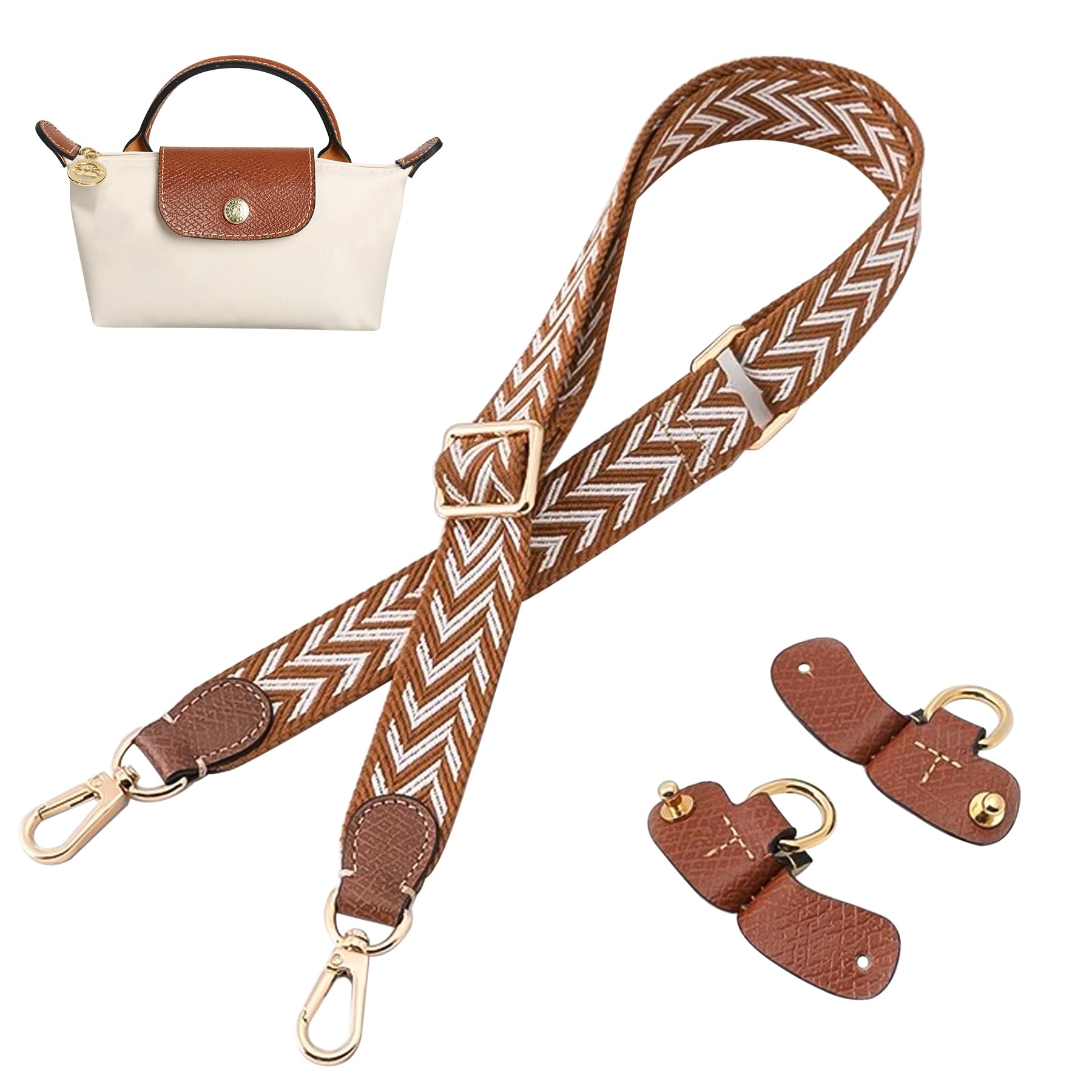 ERNTRNL Purse Strap Kit for Mini Bag - Canvas Purse Straps Crossbody Adjustable Replacement Conversion Kit Fit Compatible with Shoulder Bag Handbag