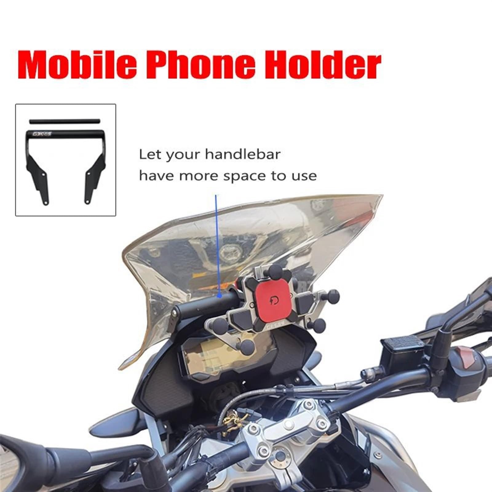 Soporte Navegación GPS Soporte Navegación GPS para Teléfono Y Motocicleta Barra Frontal Soporte Montaje para Teléfono Y GPS para G310GS G310R G 310 GS 2017-2023 2022 Soporte para Navegación GPS
