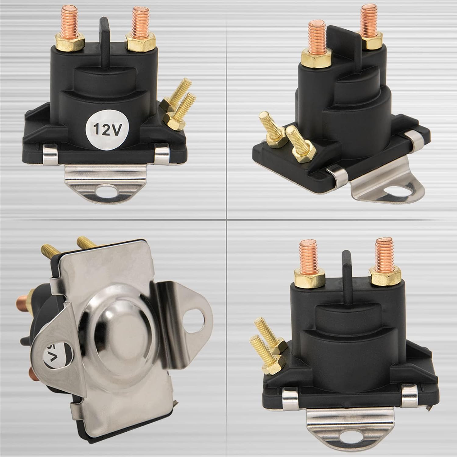 12V (2pcs) Power Trim Solenoid Switch - 89-96158T Solenoid, for Mercruiser Mercury Mariner Outboard Motors 35-275 HP 89-818864T 89-84607 8994318 8996158 8996158T SAE J1171 Starter Relay