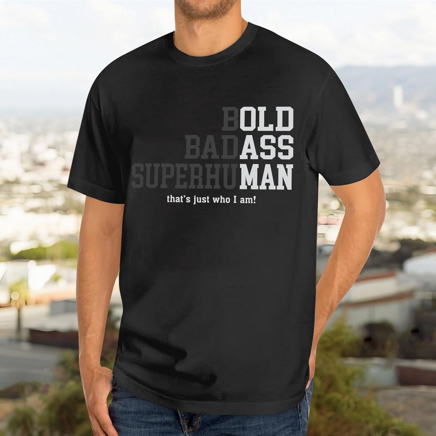 Bold Badass Superhuman Dad Shirt for Men - Fathers Day Shirts Men - Dad Tshirts - Christmas T Shirt for Daddy - Image 6
