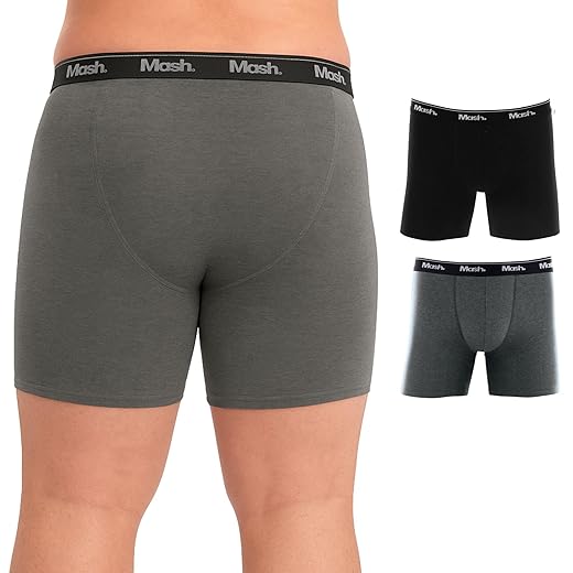 Kit 2 Cuecas Boxer Plus Size Mash Antiassadura Cotton Algodão Respirável Masculina