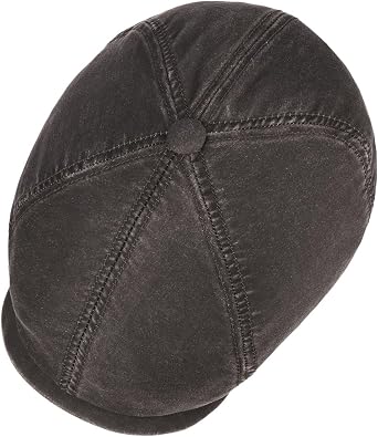 Stetson Brooklin Old Cotton Flat Cap Driver Cap Pre-Distressed Look UV Protection 40 Cotton Peaked Cap Men Spring Summer