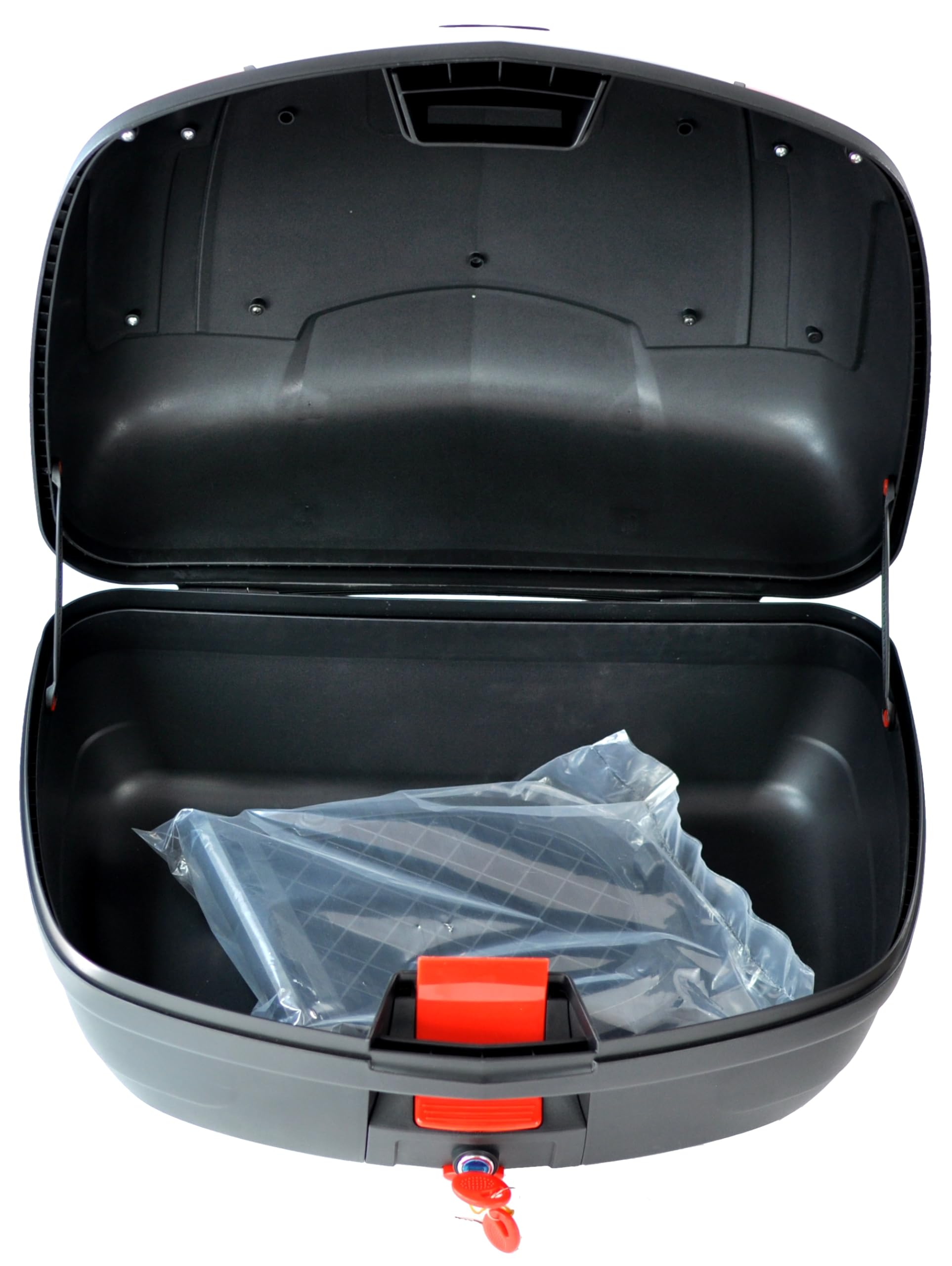 SATKIT Bauletto Moto Universale 46 Litri Argento per 2 Caschi Integrali con Serratura Catarifrangenti e Piastra di Montaggio