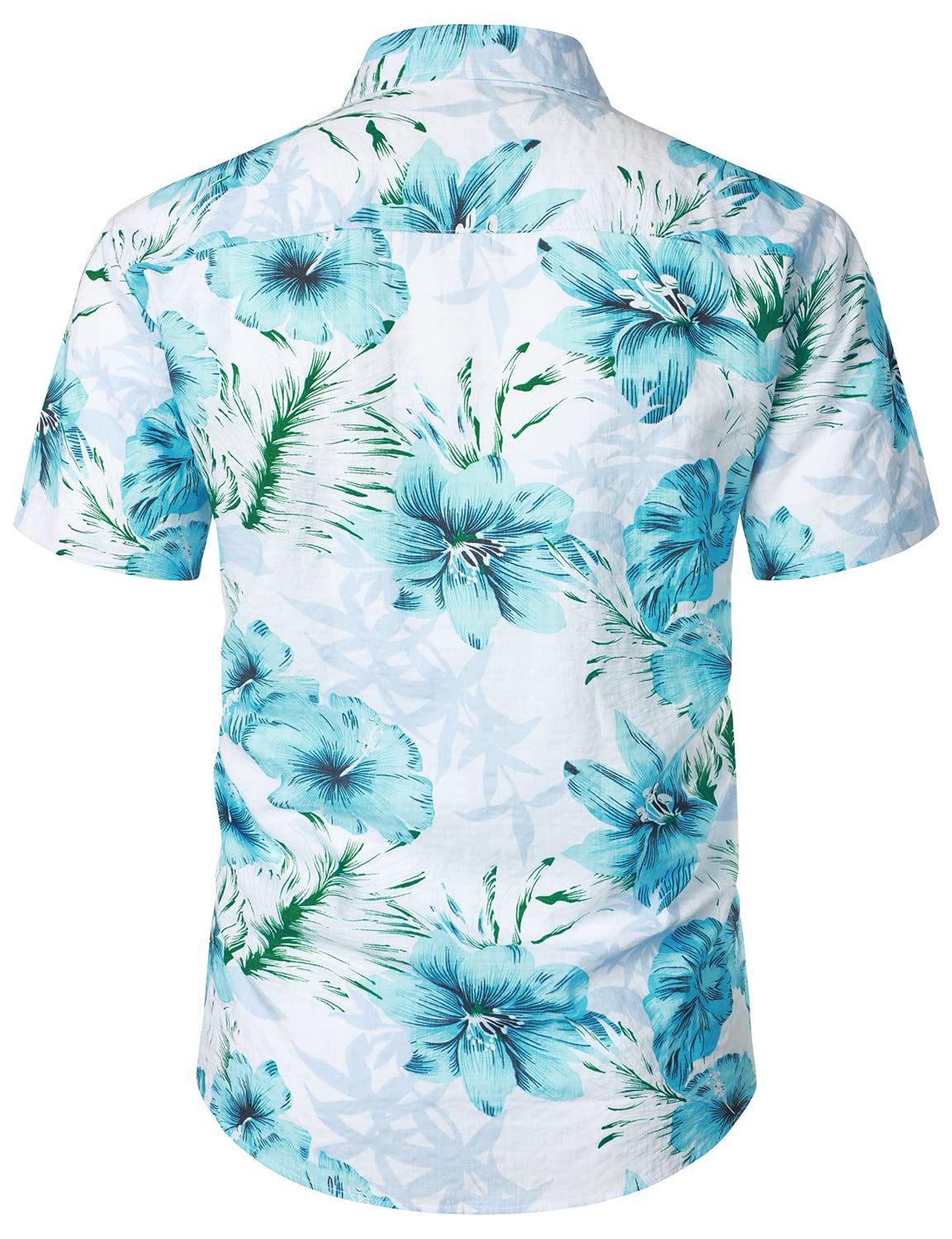 JOGAL Chemise hawaïenne homme manches courtes motif floral